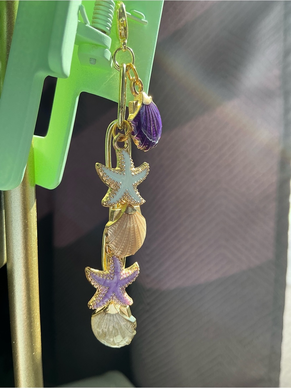 Handmade Charmed Claw Clip - Ocean